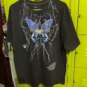 Black Lightning Butterfly Graphic Tee